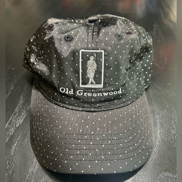 Old Greenwood- silky black with silver dots gold hat- golf gift- tee golfers - Picture 6 of 9